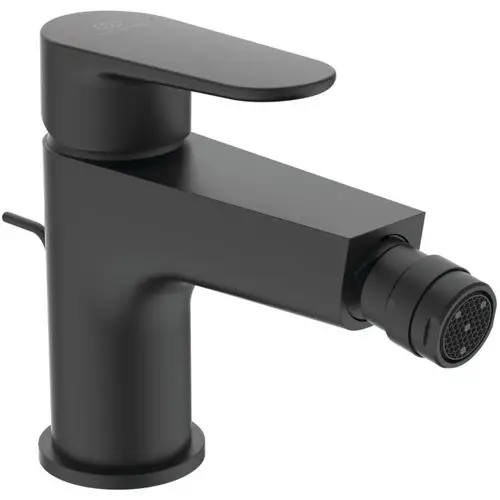 Bidetarmatur in Schwarz von Ideal Standard mit einem seitlichen Hebel zur Bedienung. Elegantes Design mit einer klaren, geraden Form.